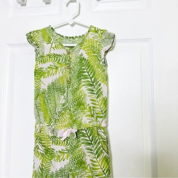CHEROKEE Target Girls 4T Lightweight Tropical Palm Leaf Jumpsuit Short Sleeve - Picture 6 of 6